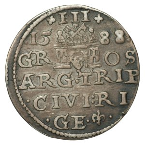 Zygmunt III Waza, Trojak 1588, Ryga