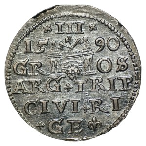 Sigismund III Vasa, Trojak 1590, Riga