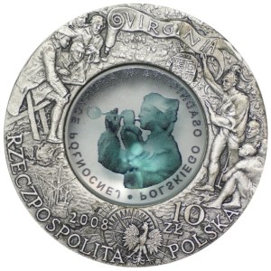 10 złotych 2008, 400. Rocznica Osadnictwa w Ameryce Północnej