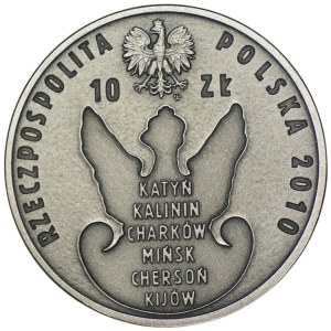10 Złoty 2010, 70. Jahrestag des Massakers von Katyn