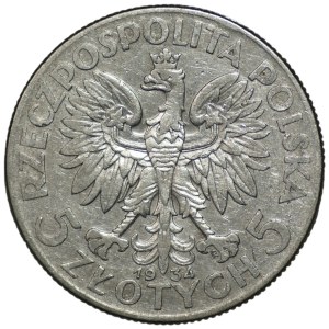 5 złotych 1934, Głowa Kobiety