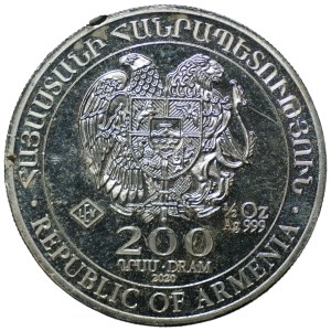 Armenia, 200 dram, 2022, Noah's Ark, 1/2 ounce