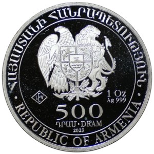 Armenia, 500 dram 2023, Noah's Ark, 1 ounce
