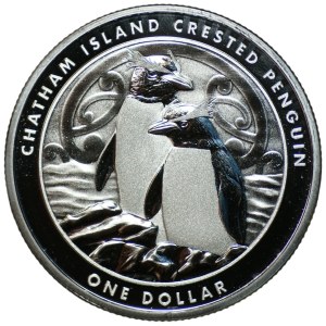 New Zealand, 1 Dollar 2020, Penguins, 1 ounce