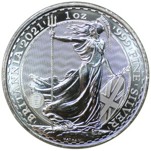 United Kingdom, 2 pounds, 2021, Britannia, 1 ounce