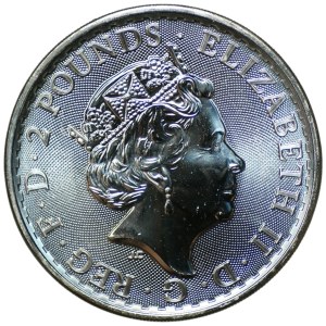 United Kingdom, 2 pounds, 2021, Britannia, 1 ounce