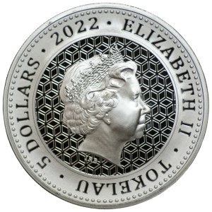 Tokelau, 5 Dollar 2022, Stier und Bär