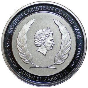 Karaiby Wschodnie, 2 dolary 2021, Grenada, 1 uncja