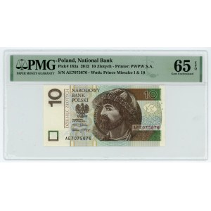 10 zlotych 2012, AE series, PMG 65 EPQ