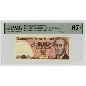 100 złotych 1986, seria RR, PMG 67 EPQ