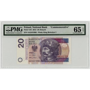20 zlotych 2012, AA series, PMG 65 EPQ