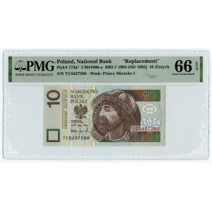 10 zlotych, 1994, YC replacement series, PMG 66 EPQ