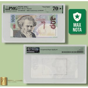 100th Anniversary of PWPW, PMG 70 EPQ ★ - MAX NOTA