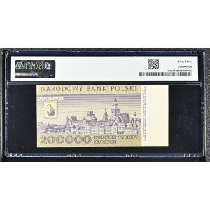 200.000 Złoty 1989, Serie P 0000500, PMG 63