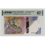 20 zlotych 2025, series BR 0000446, Millennium of the Coronation of Bolesław Chrobry, PMG 67 EPQ, attractive serial number