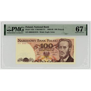 100 Złoty 1986, Serie RR, PMG 67 EPQ
