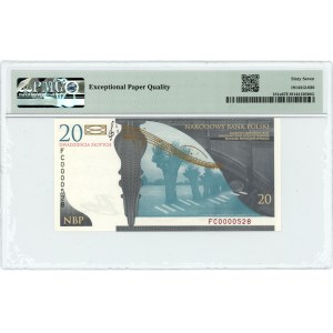 20 zlotych, 2009, Fryderyk Chopin, PMG 67 EPQ, low serial number