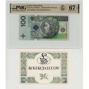 100 zlotych, 1994, FS series, PMG 67 EPQ, Lucow Collection