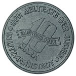 Łódź Ghetto, Litzmannstadt Ghetto, 10 marks, 1943, 30-degree twist