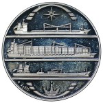 Medal, Szczecin Shipyard, 500 Ships 1994, 999 silver, 31.1 g.