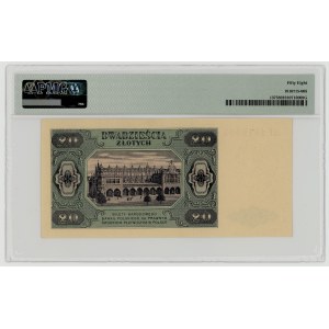 20 Złoty 1948, Serie AF, PMG 58