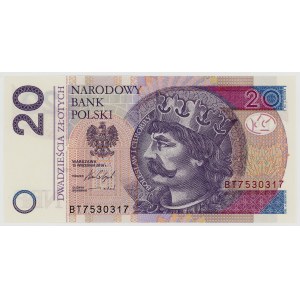 20 zlotých 2016, série BT