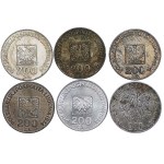 200 zlotych (1974–1976), "Mapka" and "Fascism," set of 6 coins
