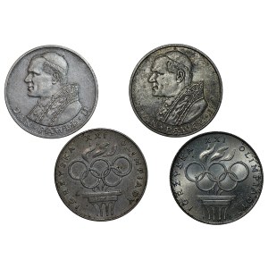 200 oraz 1.000 złotych (1975-1983), Jan Paweł II i Olimpiada, zestaw 4 sztuk monet