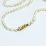 Gold necklace with Akoya pearls
