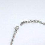 Silver bracelet with natural pink and white sapphires