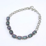 Silver Bracelet with a Mystic Topaz