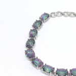 Silver Bracelet with a Mystic Topaz