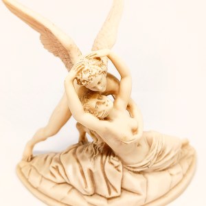 Amor e Psiche alabaster sculpture by A. Santini