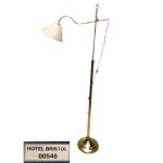 An original, adjustable floor lamp from the Bristol Hotel, designed to be placed next to an armchair.