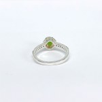 Silver ring with natural green garnets
