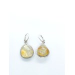 Vintage silver earrings with citrine
