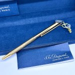 S.T. Dupont Paris Full Set Silver-Plated Gold-Plated Ballpoint Pen