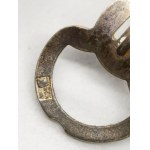 Vintage silver clips with jade