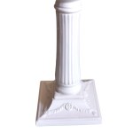 An original white lamp from the Bristol Hotel