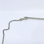 Silver necklace with natural peridots