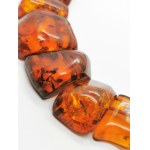 Large necklace made of natural amber, with a silver clasp