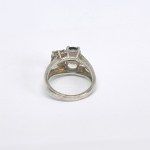 Silver ring with natural citrines, smoky quartz, and prasiolite