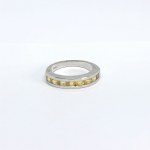 Silver ring with natural yellow sapphires