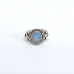 Vintage silver ring with a natural labradorite