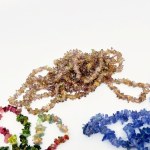 Four necklaces made of natural stones