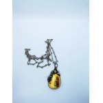 830 Silver Necklace with Amber