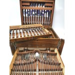 A massive silver-plated set by Francis Howard Ltd. of Sheffield, in its original three-tiered case