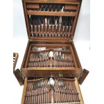 A massive silver-plated set by Francis Howard Ltd. of Sheffield, in its original three-tiered case