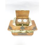 Art Deco-style decorated inkwell