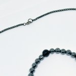 Silver Set with Hematite and Onyx